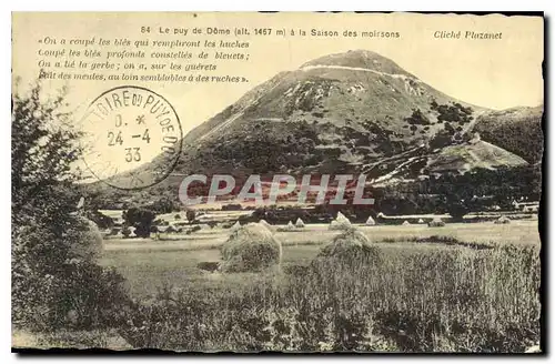 Ansichtskarte AK Folklore Le Puy de Dome a la Saison des moissons