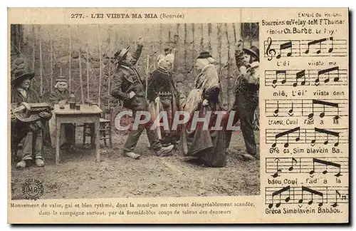 Cartes postales Folklore L'ei vista ma mia Bourree