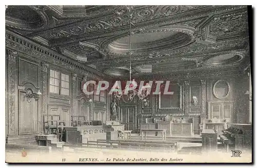 Cartes postales Rennes le Palais de Justice Salle des Assises