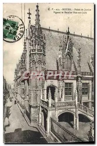 Cartes postales Rouen palais de justice Pignon et Eacalier Rue aux Juifs