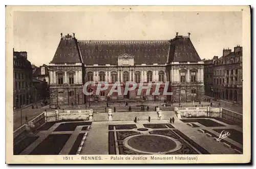 Ansichtskarte AK Rennes Palais de justice Monument historique