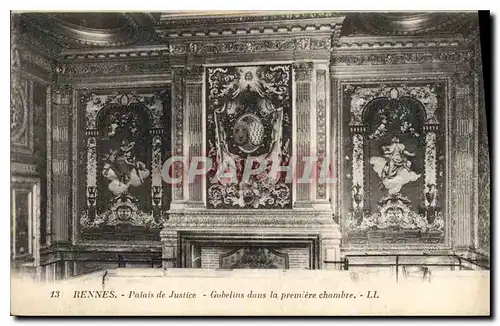 Cartes postales Rennes Palais de justice Gobelins dans la premiere chambre