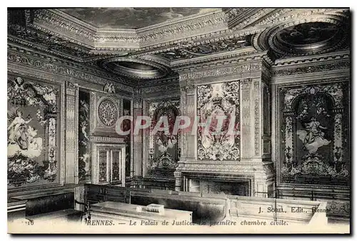 Cartes postales Rennes le Palais de justice le premiere chambre civil