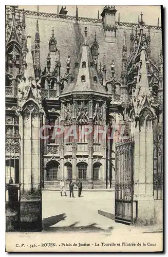 Ansichtskarte AK Rouen le Palais de Justice la Tourelle et l'entree de la cour