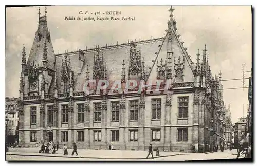 Ansichtskarte AK Rouen le Palais de Justice facade place Verdrel