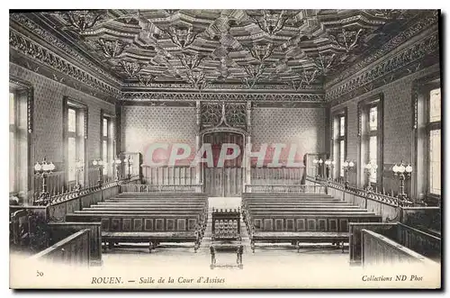 Ansichtskarte AK Rouen Salle de la cour d'Assises