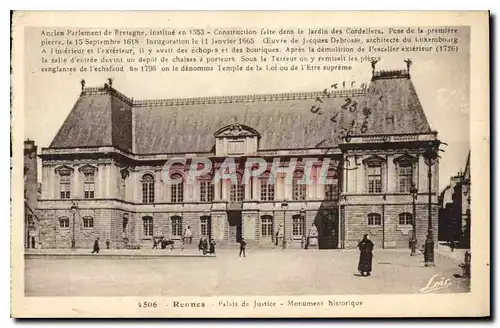 Ansichtskarte AK Rouen le Palais de Justice Monument historique