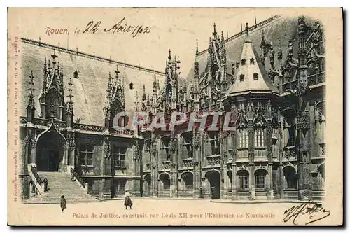 Cartes postales Rouen le 22Aout 1902 le Palais de Justice