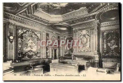 Cartes postales Rennes le Palais de Justice premiere chambre civile