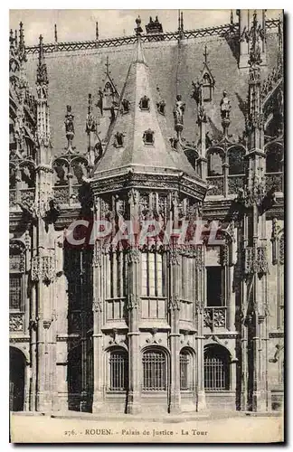 Cartes postales Rouen le Palais de Justice la tour