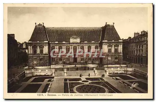 Ansichtskarte AK Rennes Palais de justice Monument historique