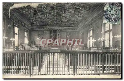 Cartes postales Rouen Palais de Justice salle des Assises