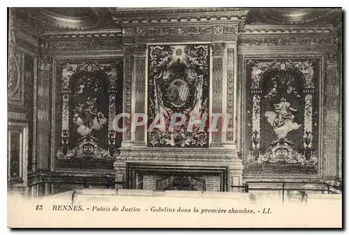 Cartes postales Rennes Palais de Justice Gobelins dans la premiere chambre