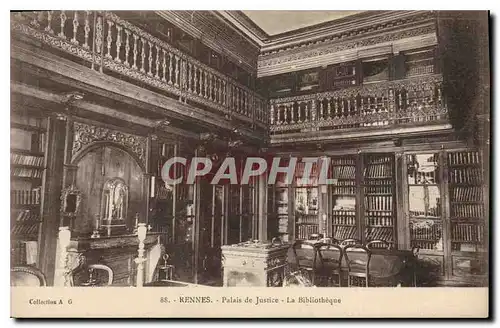 Ansichtskarte AK Rennes Palais de Justice la bibliotheque