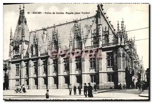 Ansichtskarte AK Rouen Palais de Justice facade place Verdrel