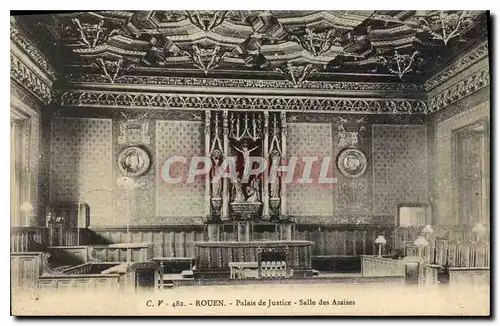 Cartes postales Rouen Palais de Justice salle des Assises