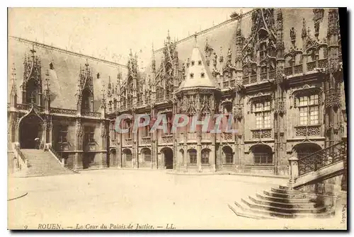 Ansichtskarte AK Rouen la cour du Palais de Justice