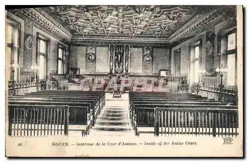 Cartes postales Rouen interieur de la cour d'Assises
