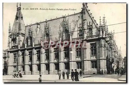 Ansichtskarte AK Rouen Palais de Justice facade place Verdrel