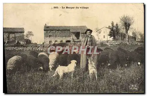 Ansichtskarte AK Folklore le berger du village la Bourree du Velay