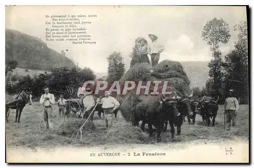Cartes postales Folklore En Auvergne La fenaison
