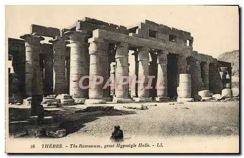 Cartes postales Egypt Egypte Thebes La Grande Salle Hypostyle