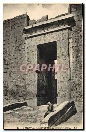 Ansichtskarte AK Egypt Egypte Thebes Medinet Habou second Pylone