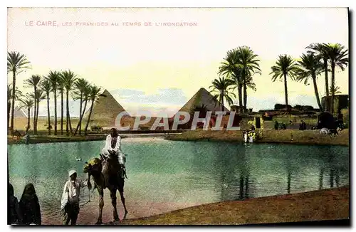 Ansichtskarte AK Egypt Egypte Le Caire Les Pyramides au Temps de l'Inondation