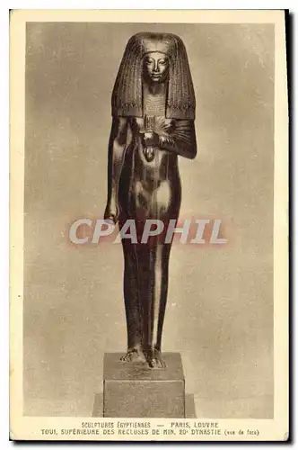 Cartes postales Egypt Egypte Scluptures egyptiennes Paris Louvre vue de face