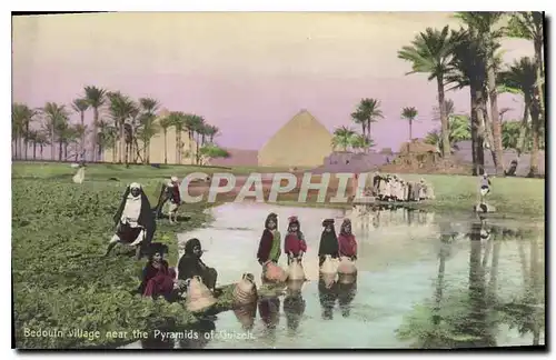 Ansichtskarte AK Egypt Egypte Village bedouin pres des Pyramides de Guizeh
