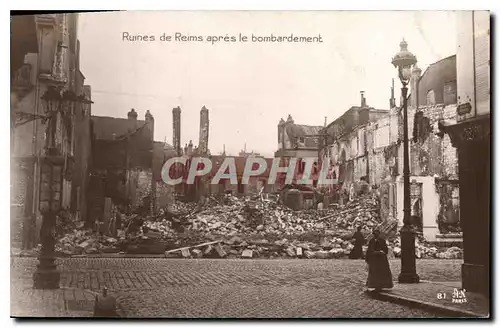 Ansichtskarte AK Militaria Ruines de Reims apres le bombardement