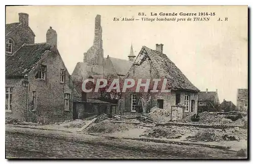 Ansichtskarte AK Militaria La grande guerre 1914 15 En Alsace village bombarde pres de Thann