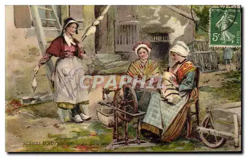 Cartes postales Folklore Scenes d'Avergne
