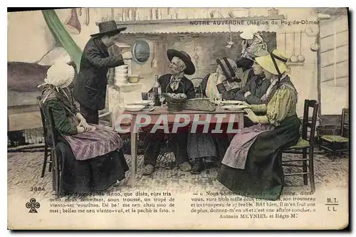 Cartes postales Folklore Notre Auvergne Region du Puy de Dome