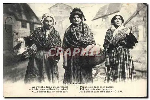 Cartes postales Folklore L'Auvergne