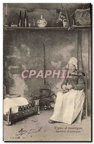 Cartes postales Folklore Types d'Auvergne interieur d'Auvergne