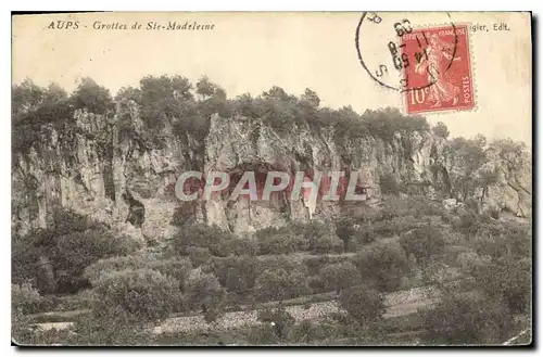 Ansichtskarte AK Aups Grottes de Sainte Madeleine