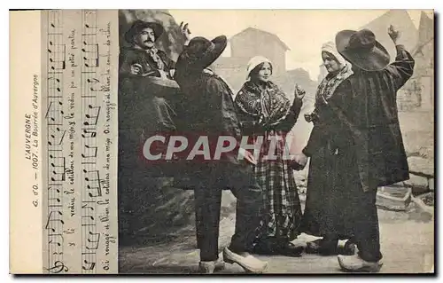 Cartes postales Folklore L'Auvergne La Bourree d'Auvergne