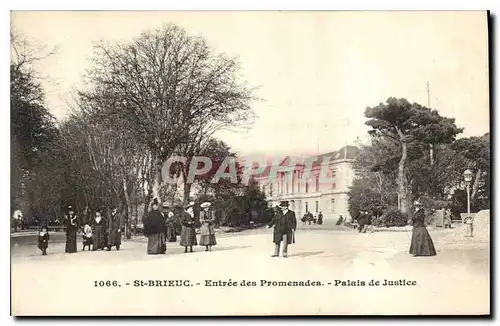 Ansichtskarte AK Saint Brieuc Palais de Justice Entree des Promenades