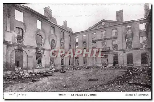 Ansichtskarte AK Senlis Le Palais de Justice d'apres l'illustration