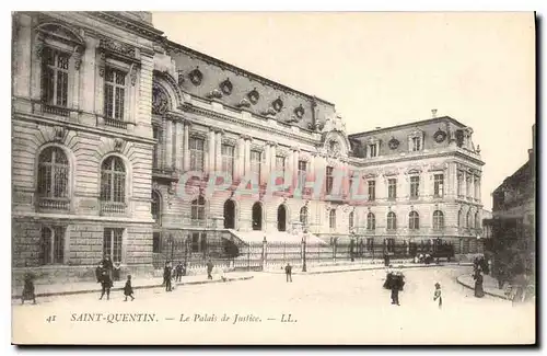 Ansichtskarte AK Saint Quentin Le Palais de Justice