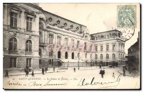 Ansichtskarte AK Saint Quentin Le Palais de Justice