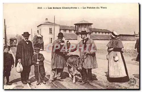 Ansichtskarte AK Folklore Les Scenes Champetres la Patohe du Veau TOP