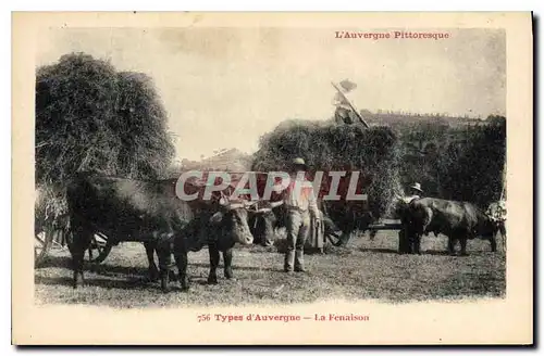 Ansichtskarte AK Folklore Types d'Auvergne la Fenaison TOP