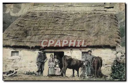 Cartes postales Folklore Burin dans la montagne
