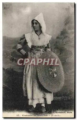 Cartes postales Folklore Costume de Thiers