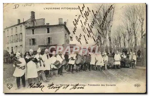 Ansichtskarte AK Folklore L'Auvergne Pittoresque Le Mercredi des Cendres Procession des Cornards TOP