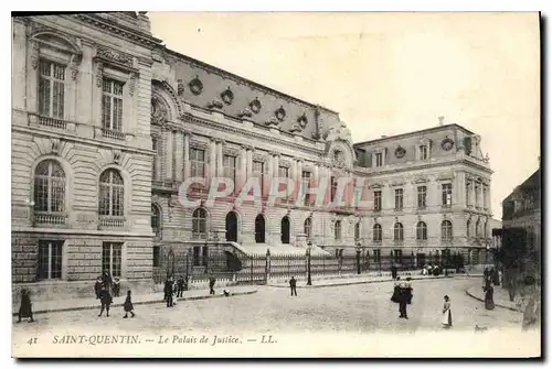 Ansichtskarte AK Saint Quentin Le Palais de Justice