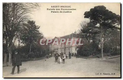 Cartes postales Saint Brieuc Entree des Promenades Palais de Justice