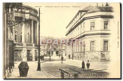 Cartes postales Sedan Theatre Hotel de Ville Tribunal